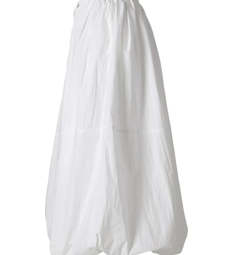 High Elastic Waist White Spliced Brief Casual A-line Half-body Skirt Women Fashion Tide New Spring Autumn 2025 CPG2827