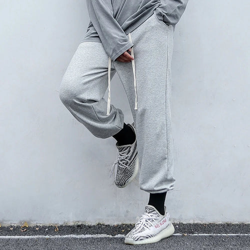 Load image into Gallery viewer, Men's Sweatpants New Casual Pants Solid Color Korean Style Fashion Elastic Waist Trendy Straight Leg Male Trousers 9W1746

