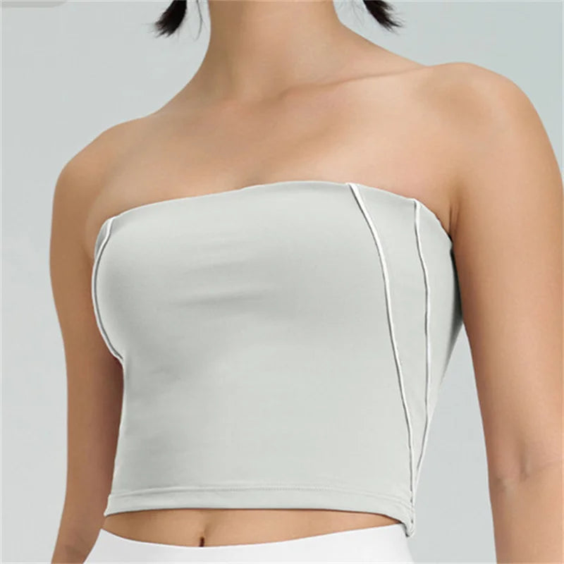 XL Sports Bra for Women Strapless Strapless Underwear Backless Yoga Vest Women Summer Gym Sports Bra Running Fitness Tops