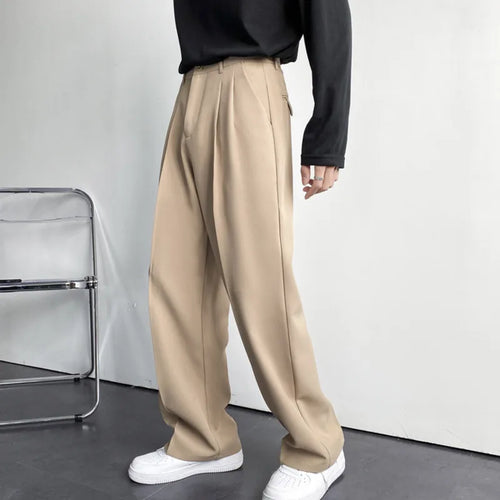 Load image into Gallery viewer, Autumn New Straight Suit Pants Loose Casual Men&#39;s High Street Wide Leg Korean Fashion Male Trousers 9A4489
