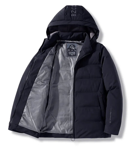 Autumn Winter Warm Waterproof Parkas Mens Hooded Casual Outwear Men Jacket Coat Detachable Hat Outfits Parkas Coat Male