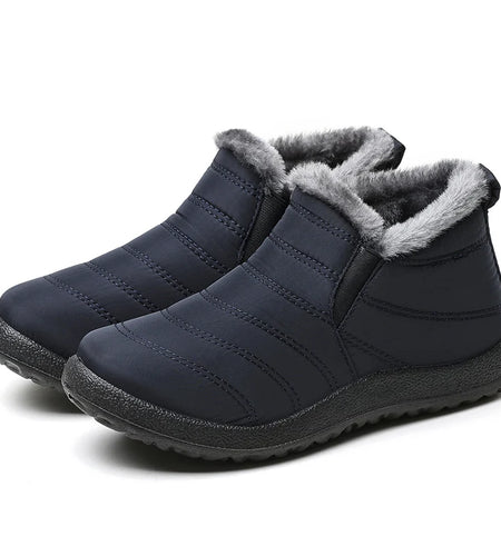 Men Boots Black Blue Winter Shoes For Man Waterproof Snow Boots Ankle Winter Boots For Men Fur Footwear Combat Botas Para Hombre