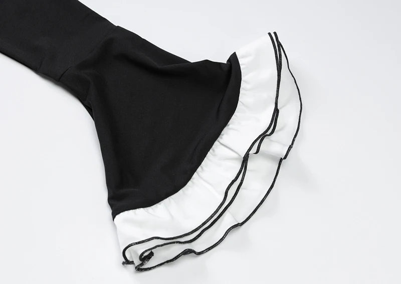 Flare Sleeve Sexy Bodycon Elegant Long Sleeve Maxi Dress Women High Waist Square Collar Evening Dress Female Clothes