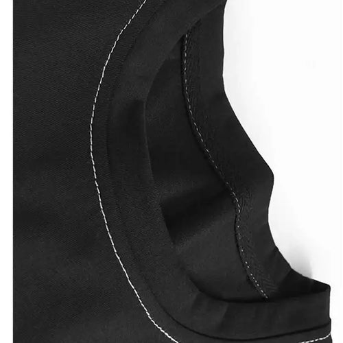 Load image into Gallery viewer, Women Black Pleated Color-block Big Size Midi Dress New Round Neck Short Sleeve Fashion Tide Spring Summer 2025 1DH5237
