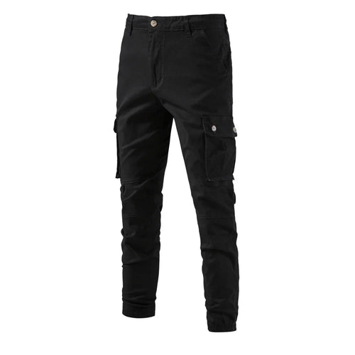 Load image into Gallery viewer, 100% Cotton Men&#39;s Cargo Trousers High Quality Casual Pants for Men New Spring Zipper Multi-pockets Streetwear Pants Men v2
