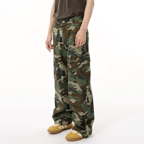 Load image into Gallery viewer, Hign Street Men&#39;s Jeans New American Stylish Large Pocket Fashion Washed Loose Design Male Trousers Summer 2025 9W1692
