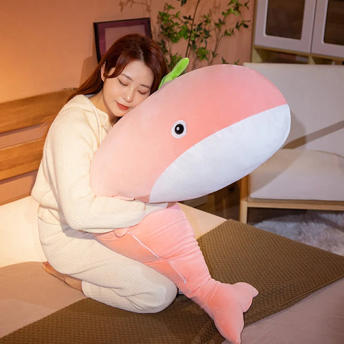 Load image into Gallery viewer, 60/120cm Lovely Blue Whale Plush Toys Cute Animals Big Shark Doll Soft Stuffed  Fish Toy Children Girls Xmas Gift
