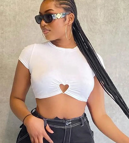 New Tees Women 2025 Summer Sexy White Crop Top Streetwear Slim O-Neck Fashion Versatile Casual Short Sleeve Basic T-shirt Female