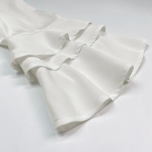 Load image into Gallery viewer, Summer Women Elegant Blouse Business Work Casual Half Ruffle Sleeves Layered White Woman Shirts Top Trendy
