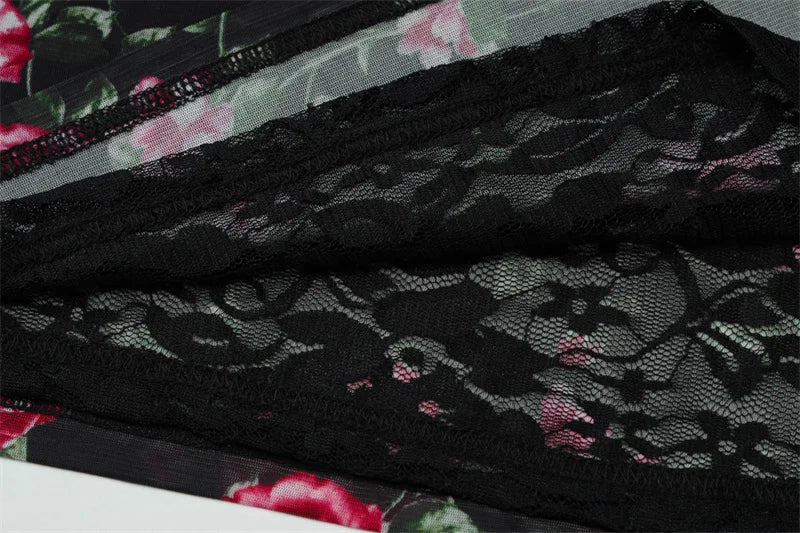 Mesh Print Sexy Mini Dress Women Summer New Spaghetti Strap Sleeveless Backless High Waist Beach Ruched Club Dress