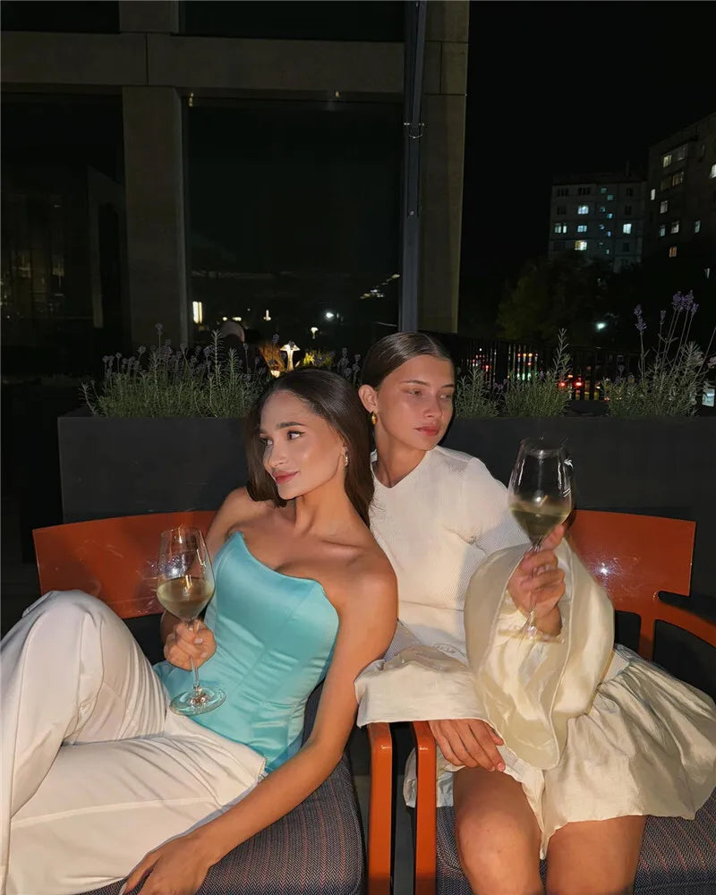 Long Flare Sleeve Knitted Sexy Mini Dress For Women Autumn Winter New Patchwork O Neck A-line Knit Puffy Dress Elegant