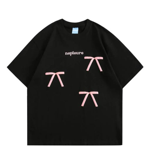 Load image into Gallery viewer, Ropa Mujer Summer T Shirts Women Short Sleeve O-neck Tees Y2k Tops Sweet Bow Tshirts Loose Fashion Casual Korean T-shirt
