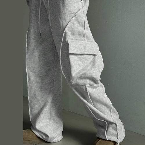 Load image into Gallery viewer, Harajuku Loose Stripe Stitched Baggy Sweatpants Autumn Jogger Pants Pockets Streetwear Cargo Trousers Women Clothing
