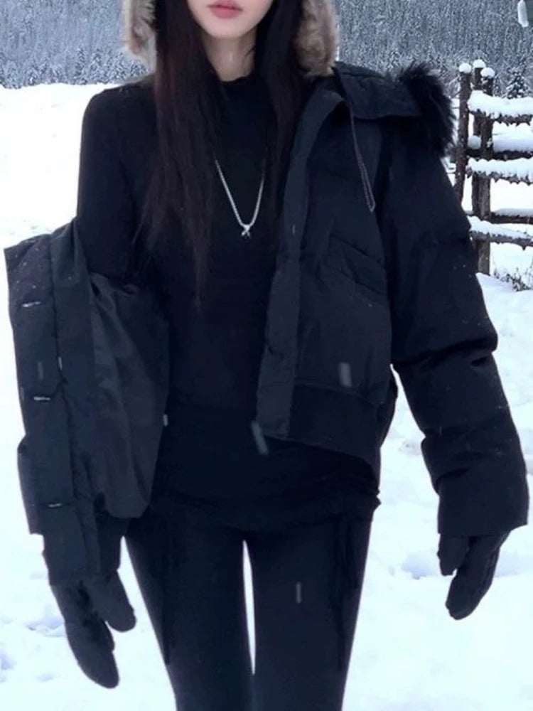 Y2k Aesthetics Sexy Gauze Patchwork Tops Women Slim Half High Collar T-shirt Harajuku Vintage Drawstring Grunge E-girls Shirts