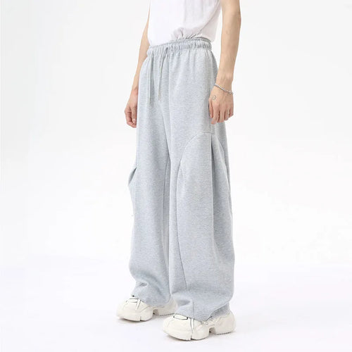 Load image into Gallery viewer, Simple Men&#39;s Pants Casual Deconstruction Drawstring Elastic Waist Solid Color Pockets Male Trousers Korean Version 9C7036
