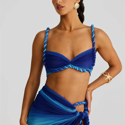 Load image into Gallery viewer, Summer Beach Sexy Two Piece Sets Women Strapless Crop Tops And Maxi Skirt Female Elegant Vacation Club 2 Piece Set
