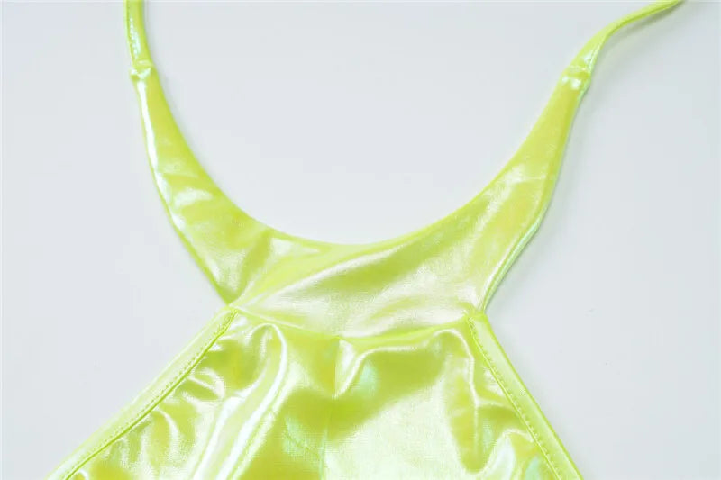 Halter Backless Bow Sexy Maxi Dress For Women Gown Fashion Shiny Sleeveless Lace-up Bodycon Club Long Dress Elegant