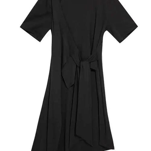 Load image into Gallery viewer, Women White Irregular Hem Big Size Long T-shirt New Round Neck Short Sleeve Fashion Tide Spring Summer 2025 1DF8717
