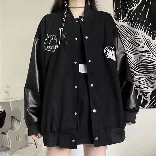 Load image into Gallery viewer, Harajuku Coat Women Clothing Streetwear BF Fashion Outwear Y2k Tops Preppy Style Casual Chic Oversized Jackets 2024 Ropa Mujer

