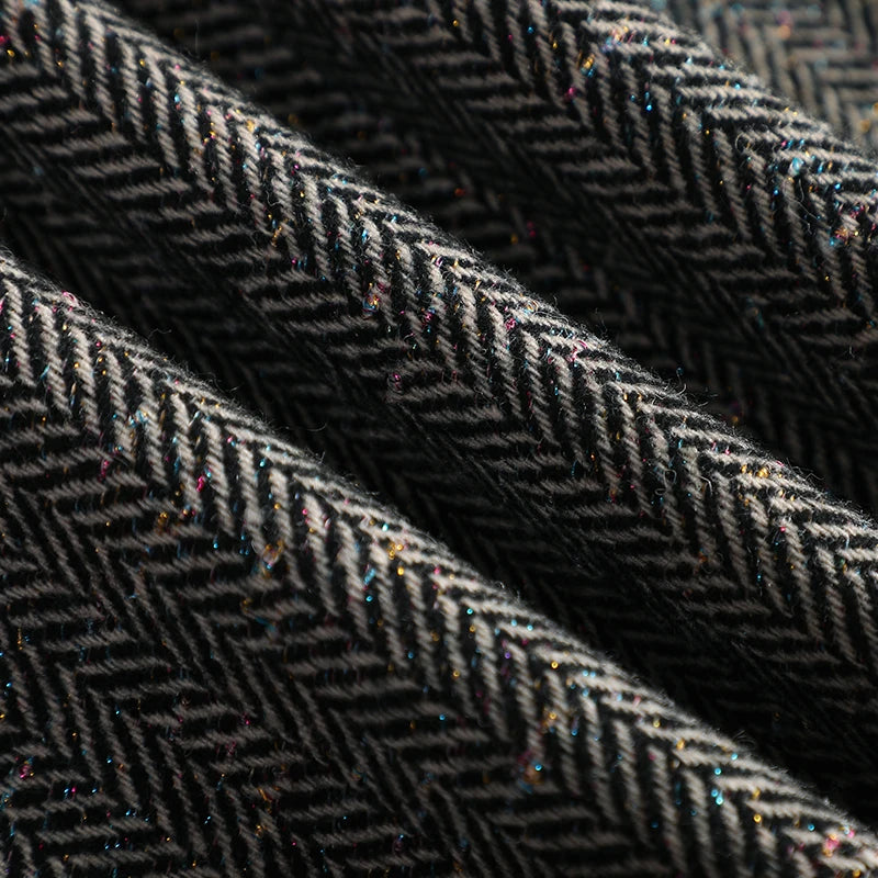 Korean Fashion Women Brown Long Sleeve Slim Woolen Blazer Coat 2024 New Autumn Winter Ladies Grey V Neck Single Button Jacket