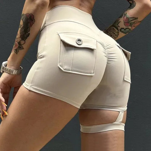 Load image into Gallery viewer, Nylon Belt Yoga Pants Gym Scrunch Fitness Yoga Pant Sports Gym Lift Hip Hight Waist Mesh Legging Running Workout Pants
