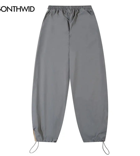 Vintage Sports Pants Y2K Patchwork Joggers Baggy Pants Streetwear 2024 Harajuku Hip Hop Loose Straight Thin Trousers Black Gray