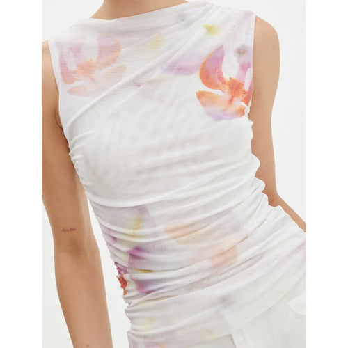 Load image into Gallery viewer, y2k Tops for Women Fairycore Clothing Summer Floral/Tie Dye Print Sleeveless Mesh T Shirt 2000s Vest Fashion Streetwear
