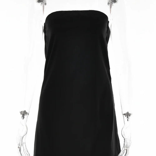 Load image into Gallery viewer, Satin Sexy Backless Mini Dress Women Robe Fashion Strapless Sleeveless Bodycon Night Club Party Short Dresses Vestido
