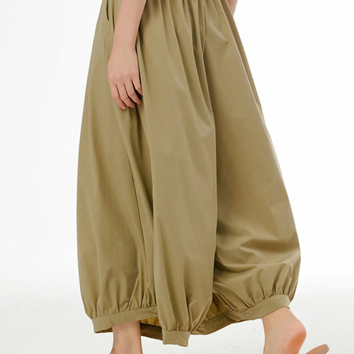 Load image into Gallery viewer, High Elastic Waist Khaki Pleated Brief Long Wide Leg Pants New Trousers Women Fashion Tide Spring Autumn 2025 1DJ0881
