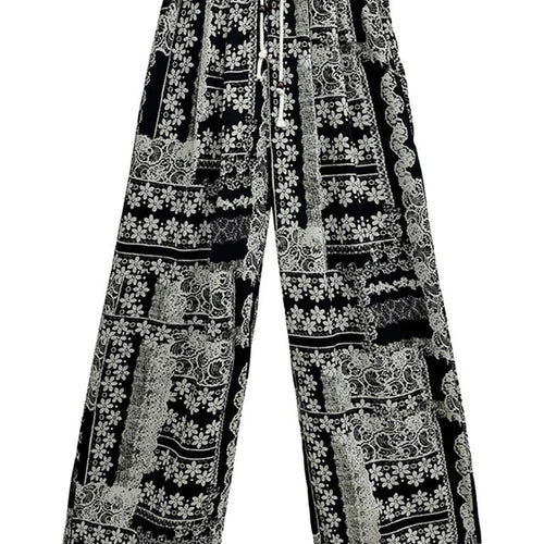 Load image into Gallery viewer, High Elastic Waist Black Zebra Stripes Long Wide Leg Pants New Trousers Women Fashion Tide Spring Autumn 2025 1DJ1535
