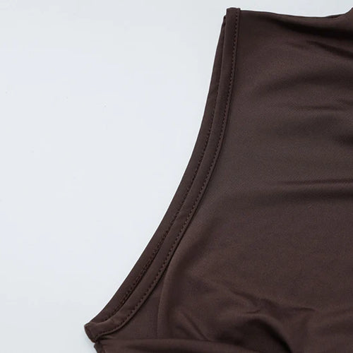 Load image into Gallery viewer, Irregular Draped Ruched Sexy Mini Dress For Women Elegant Turtleneck Sleeveless High Waist Pleated Club Party Dress
