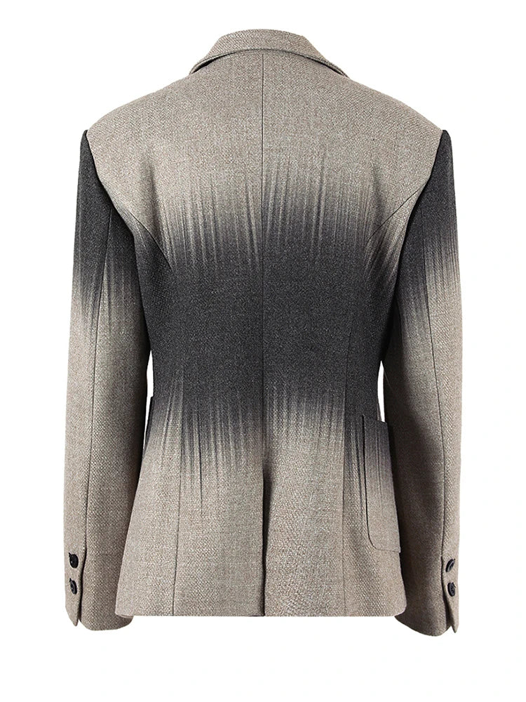 Loose Fit Irregular Button Elegant  Woolen Coat New Lapel Long Sleeve Women Jacket Fashion Tide Autumn Winter 2025 1DH3587