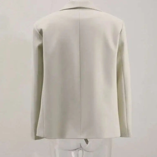 Load image into Gallery viewer, Women Beige Single Button Pleated Big Size Short Blazer New Lapel Long Sleeve Jacket Fashion Tide Spring Autumn 2025 Beige
