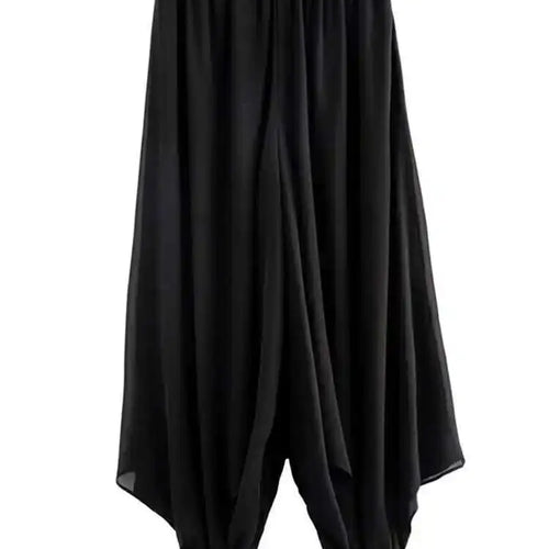 Load image into Gallery viewer, High Elastic Waist Black Chiffon Long Harem Pants New Loose Fit Trousers Women Fashion Tide Spring Autumn 2025 1DF5297
