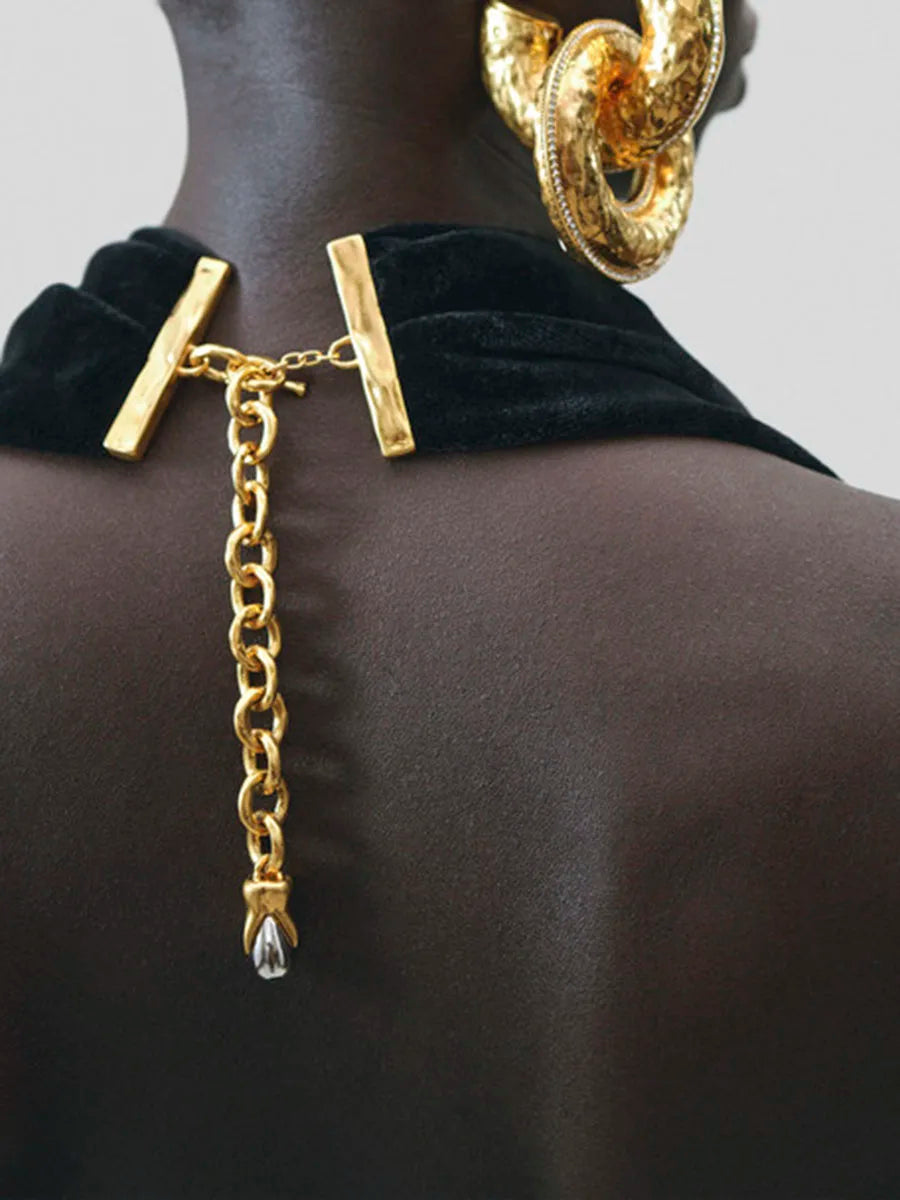 Black Slimming Spliced Sequined Fashion Jumpsuits for Women Halter Sleeveless Backless High Waist Jumpsuit Female