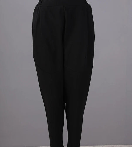 High Elastic Waist Black Leisure Long Harem Trousers New Loose Fit Pants Women Fashion Tide Spring Autumn 2025 1N479