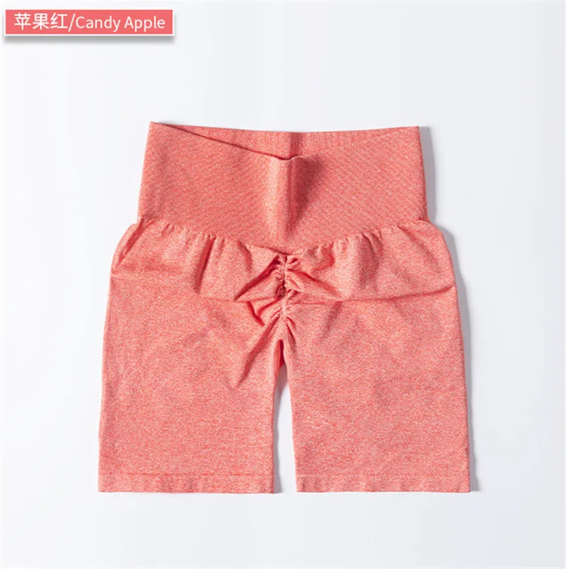 High Waist Nylon Scrunch Yoga Pant Women Sport Legging Gym Squat Proof Fitness Hip Lift Workout Shorts Tights Active Wear