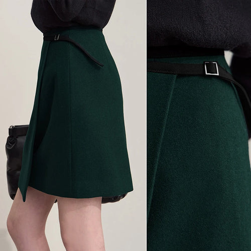 Load image into Gallery viewer, Skirts for Women Casual Solid Elegant Asymmetrical A-line Mini Skirt Versatile 2025 Autumn New Ladies Clothing 12523148

