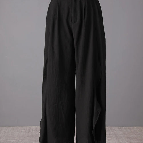 Load image into Gallery viewer, High Waist Yellow Irregular Ruffles Wide Leg Long Pants New Trousers Women Fashion Tide Spring Autumn 2025 CPG3259
