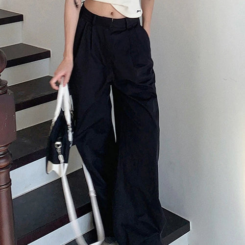 Load image into Gallery viewer, Colorblock Casual Wide Leg Pants For Women High Waist Loose Trousers Female Autumn Clothing Fashion Style
