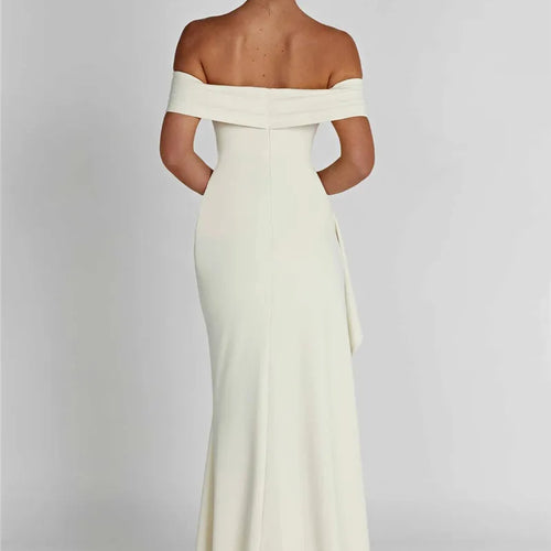 Load image into Gallery viewer, Elegant Off-shoulder High Split Maxi Dress Women Fashion Strapless Sleeveless Backless Bodycon Club Party Sexy Dress
