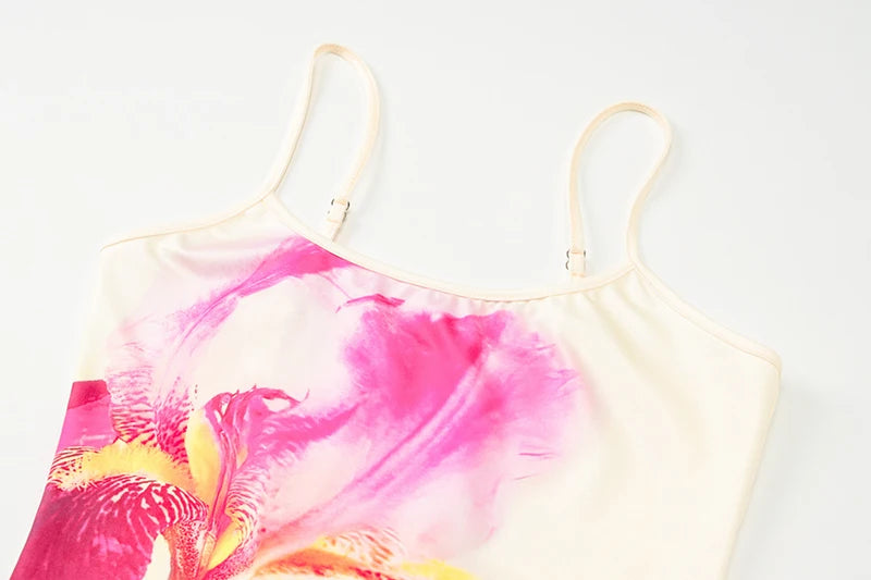 Print Two Piece Sets Women Halter Cropped Top And Maxi Skirt Ladies Fashion Summer New High Waist Skinny Skirt Set