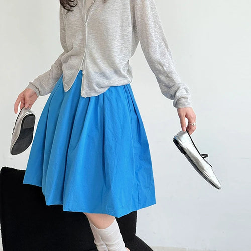 Load image into Gallery viewer, High Elastic Waist Blue Brief Elegant Bud Knee-Length Half-body Skirt Women Fashion Tide New Spring Autumn 2025 1DJ1113
