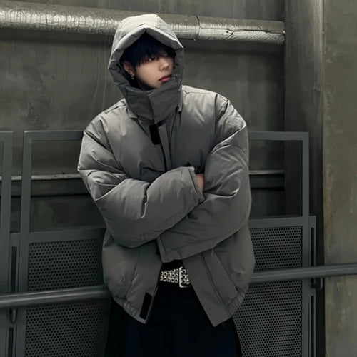 Load image into Gallery viewer, Men&#39;s Cotton Coats Hooded Deconstruction Design Detachable Hat Solid Color Casual Male Padded Jacket Chic New Winter 9C9086
