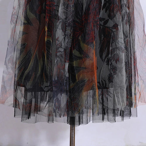 Load image into Gallery viewer, Hit Color Loose Casual Mesh Skirts For Women High Waist Temperament Elegant Skirt Female Fashion Style Fashion New
