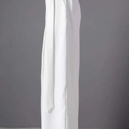 Load image into Gallery viewer, High Elastic Waist White Belted Pleated Long Wide Leg Pants New Trousers Women Fashion Tide Spring Autumn 2025 CPG2807
