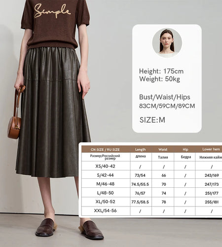 Minimalist Woman Black Midi Skirt 2025 Autumn Vintage Loose Luxury Party PU Leather Skirts Casual A Line Skirts 12543028