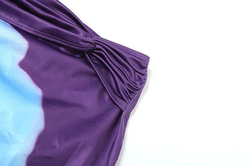 Elegant Beach Sexy Skirt Two Piece Sets Women Strapless Tops And Maxi Skirt Female Print Vacation Club 2 Piece Set