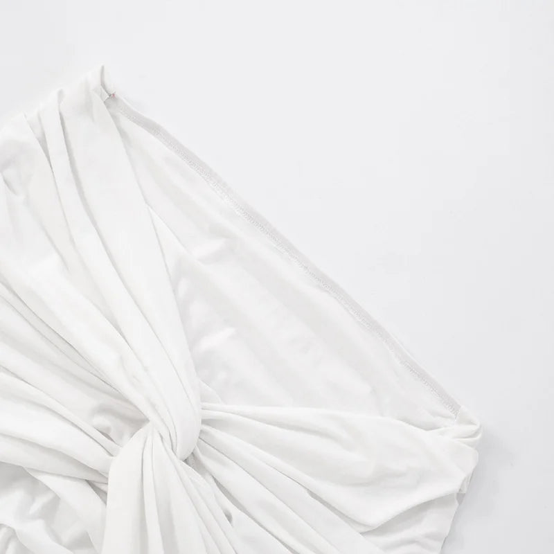 Sexy 2 Pieces Sets For Women Off-shoulder Strapless Hollow Out Bodysuit And Hot Skirt Two Pieces Sets Sexy Suit