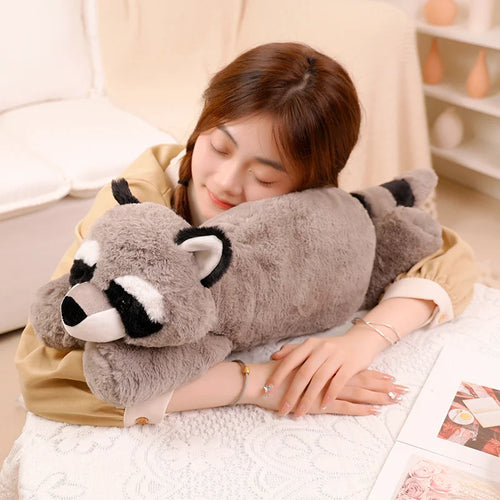 Load image into Gallery viewer, 45/55/65cm Soft Fox Crocodile Pillow Kawaii Sloth Raccoon Plush Toy Stuffed Animal Plush Appease Toys For Kids Girls Gift Decor
